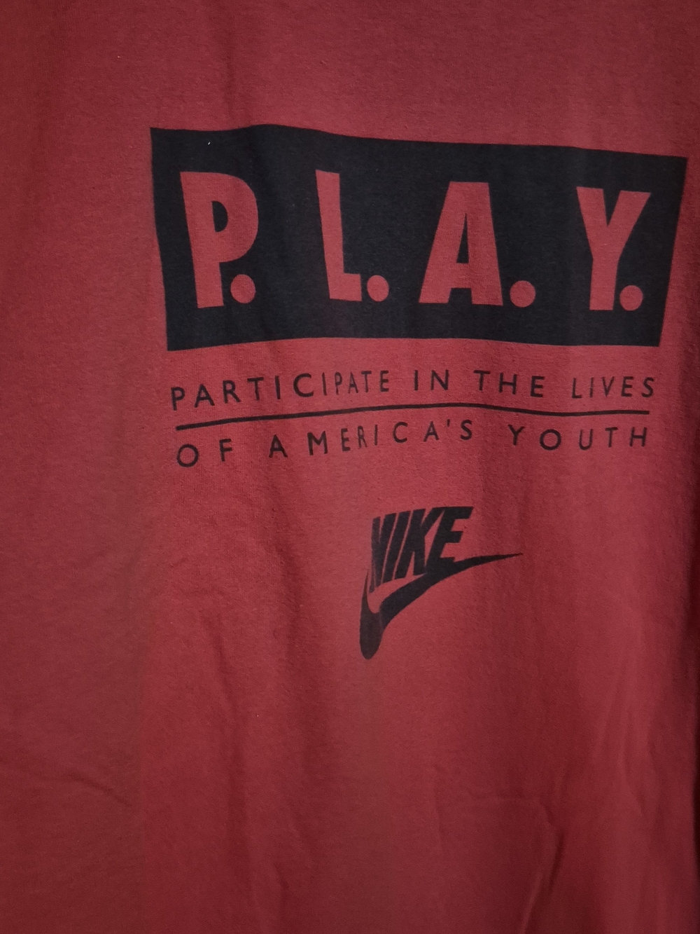 Nike P.L.A.Y. Red Graphic Tee Vintage